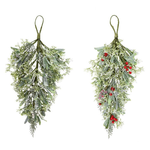 Christmas Elves Icy Mistletoe Berry Hanger (2 Styles) - 60cm Christmas Elves Icy Mistletoe Berry Hanger (2 Styles) - 60cm