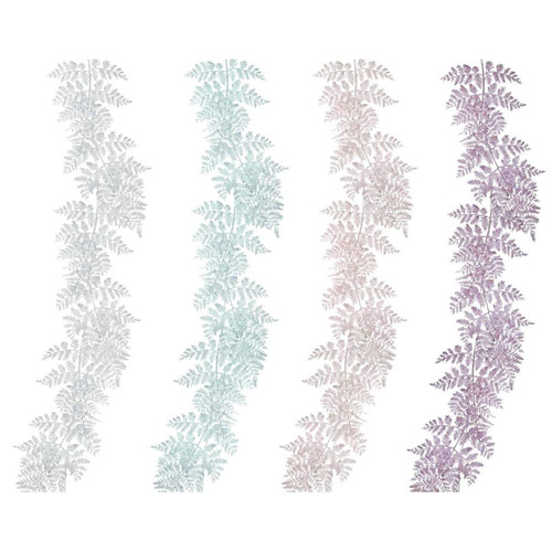 Christmas Elves Pastel Pearlised Leaf Garland (4 Colours) - 150cm Christmas Elves Pastel Pearlised Leaf Garland (4 Colours) - 150cm