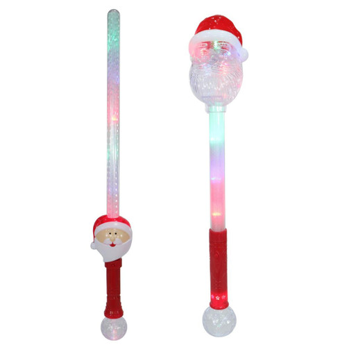 Christmas Elves LED Santa Giant Flashing Wand Flash (2 Styles, Batteries Included) Christmas Elves LED Santa Giant Flashing Wand Flash (2 Styles, Batteries Included)
