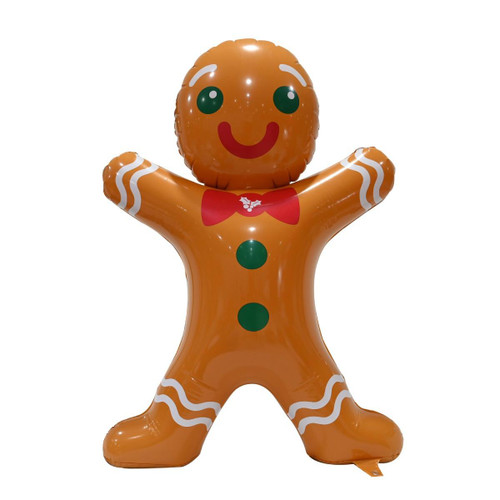 Christmas Elves Inflatable Gingerbread Man - 100cm  Christmas Elves Inflatable Gingerbread Man - 100cm