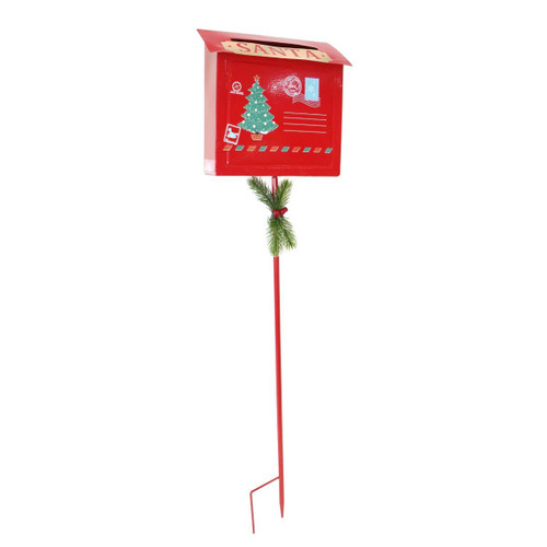 Christmas Elves Metal Mailbox Lawn Stake (2 Styles) - 95cm 