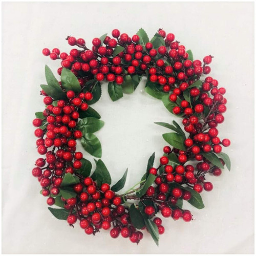 Christmas Elves Christmas Red Berry Wreath - 45cm Christmas Elves Christmas Red Berry Wreath - 45cm