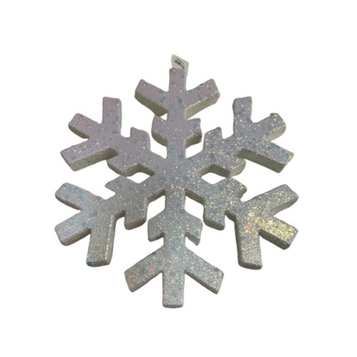 Christmas Elves Silver Glitter Foam Snowflake - 40cm Christmas Elves Silver Glitter Foam Snowflake - 40cm