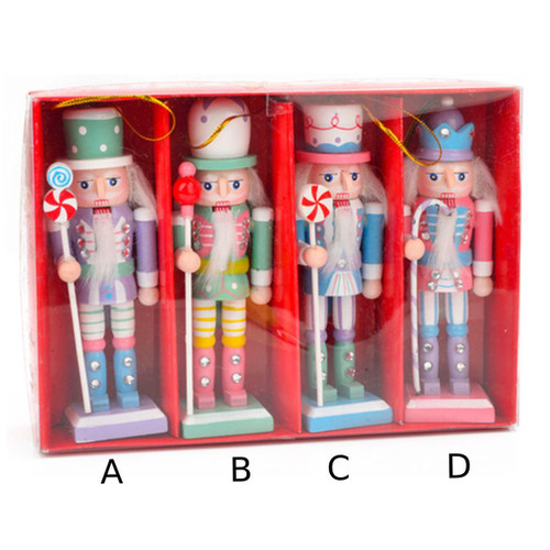Christmas Elves Candy Pastel Wood Nutcracker (4 Styles) - 12.5cm Christmas Elves Candy Pastel Wood Nutcracker (4 Styles) - 12.5cm