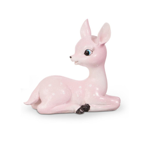 RAZ Imports Light Pink Retro Sitting Deer - 15cm  RAZ Imports Light Pink Retro Sitting Deer - 15cm
