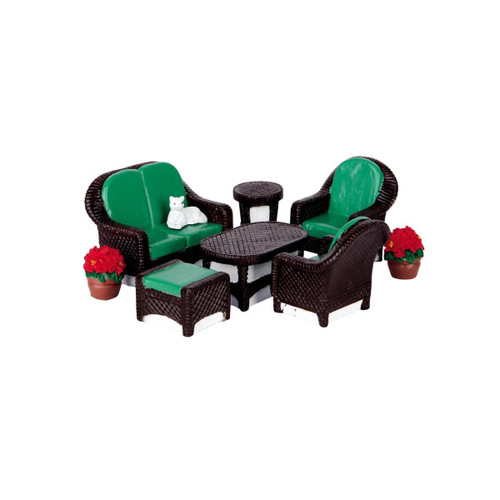 Lemax Christmas Shop Lemax Wicker Lawn Set (Set of 8) 