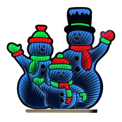 Christmas Elves Snowmen Family Infinity Light - 65cm Christmas Elves Snowmen Family Infinity Light - 65cm