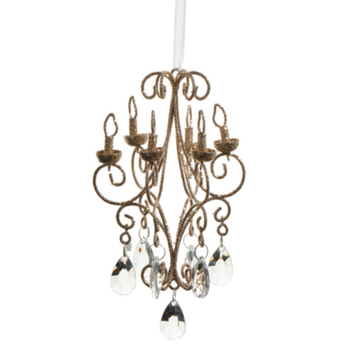 Mini Chandelier Ornament with Crystal Drops Mini Chandelier Ornament with Crystal Drops