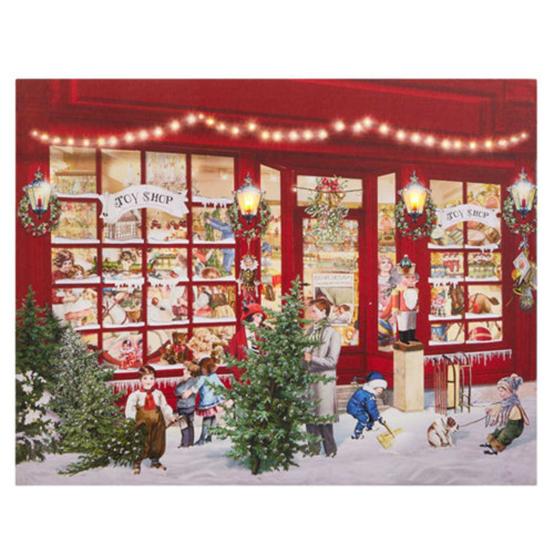 RAZ Imports Holiday at the Toy Shop Lighted Wall Art RAZ Imports Holiday at the Toy Shop Lighted Wall Art