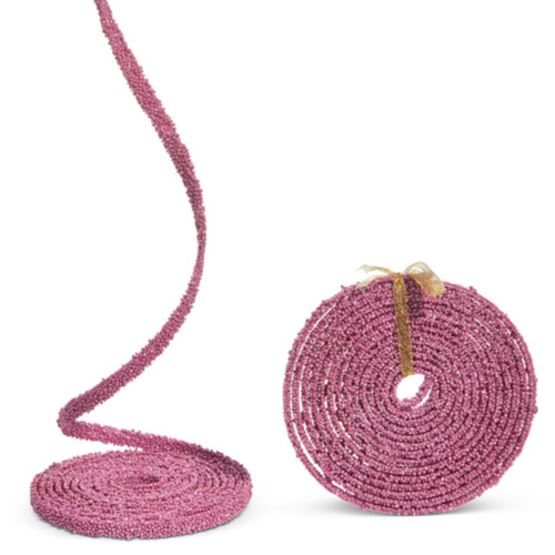 Luxury Pink Beaded Ribbon Garland Luxury Pink Beaded Ribbon Garland
