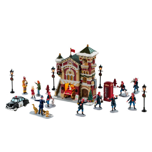 Lemax 2025 Fire Dept Scene Collectors Pack Lemax 2025 Fire Dept Scene Collectors Pack