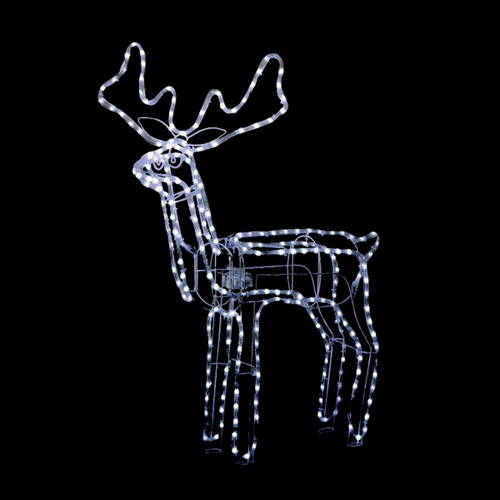 Christmas 3D White LED Standing Reindeer Display