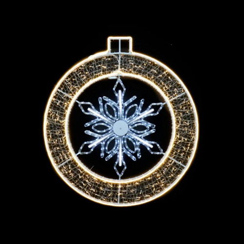 LED Neon Flex Bauble – Warm White Melting Snowflake Light Ornament LED Neon Flex Bauble – Warm White Melting Snowflake Light Ornament