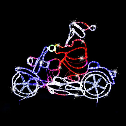 Christmas LED Ropelight Santa Riding Motorbike Christmas LED Ropelight Santa Riding Motorbike