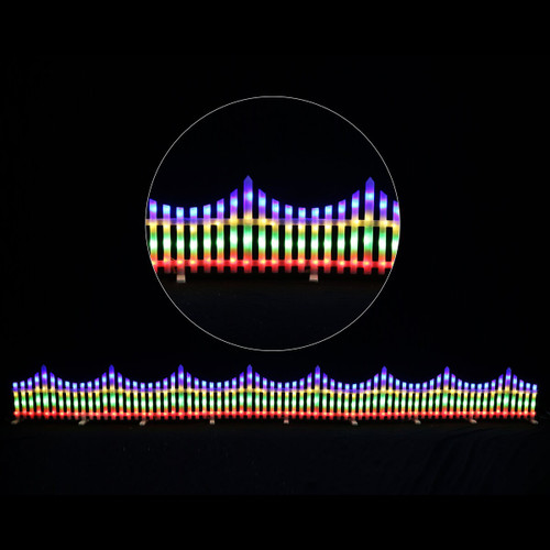 Set of Multicolour Christmas Picket Fence 