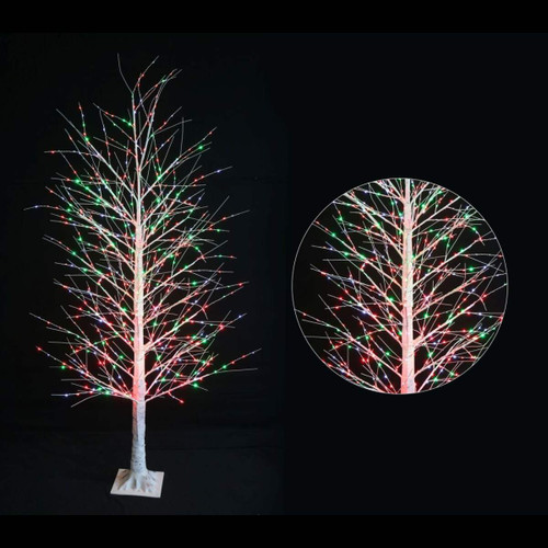 Christmas Birch Tree with Red and Green LED Lights Christmas Birch Tree with Red and Green LED Lights