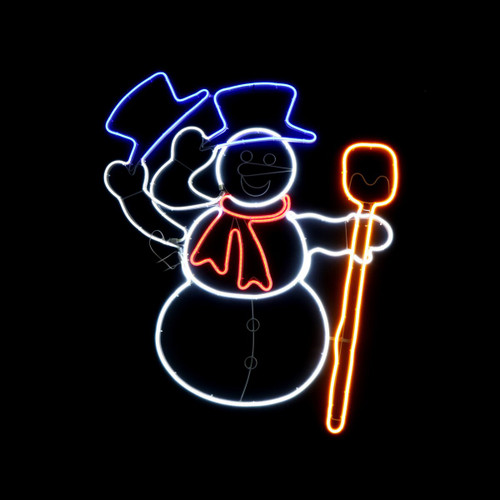NeonFlex Flashing Arm Snowman LED Light Decoration NeonFlex Flashing Arm Snowman LED Light Decoration