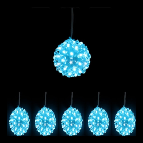 Christmas Petals Balls LED Turquoise Set Christmas Petals Balls LED Turquoise Set