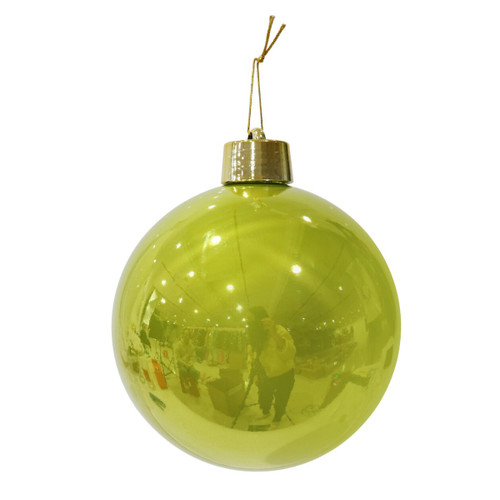 Holiday Gloss Finish Green Bauble – Oversized Décor Sphere