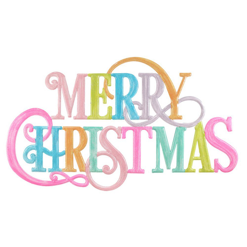 Oversized Pastel Metal Holiday Sign – Macaron-Inspired Christmas Charm