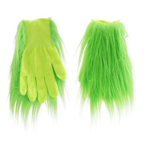Mean Green Furry Christmas Gloves Mean Green Furry Christmas Gloves
