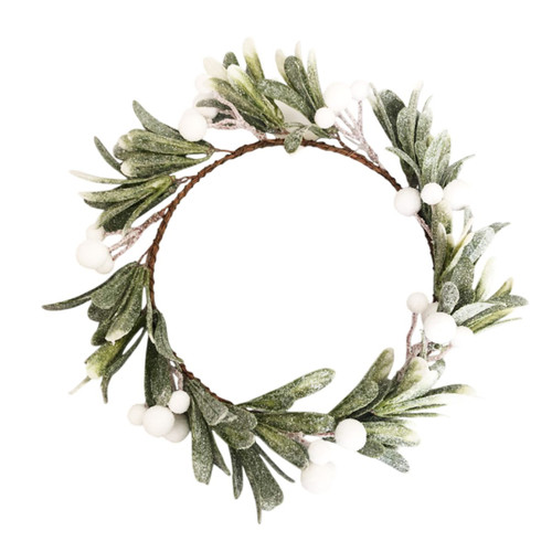Snowy Mistletoe & White Berry Wreath Snowy Mistletoe & White Berry Wreath