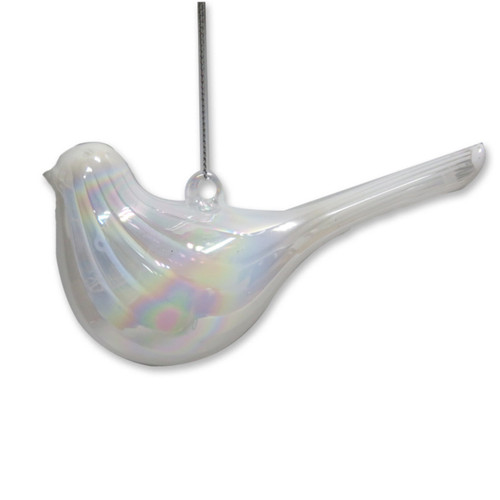 Delicate Iridescent Glass Bird Bauble Delicate Iridescent Glass Bird Bauble