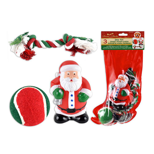 Santa’s Studio 3-Piece Christmas Dog Toy Gift Pack
