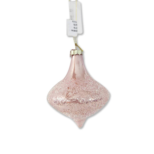 Blush Pink Teardrop Glass Ornament Blush Pink Teardrop Glass Ornament