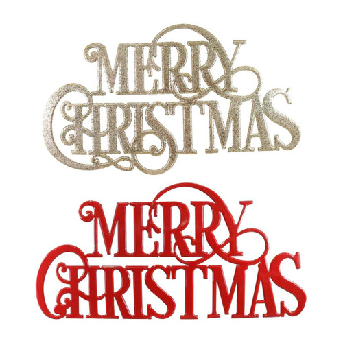 Elegant Metal "Merry Christmas" Wall Sign (2 Colours) Elegant Metal "Merry Christmas" Wall Sign (2 Colours)