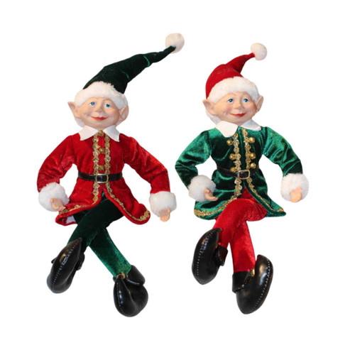 Sitting Christmas Elves Display Sitting Christmas Elves Display