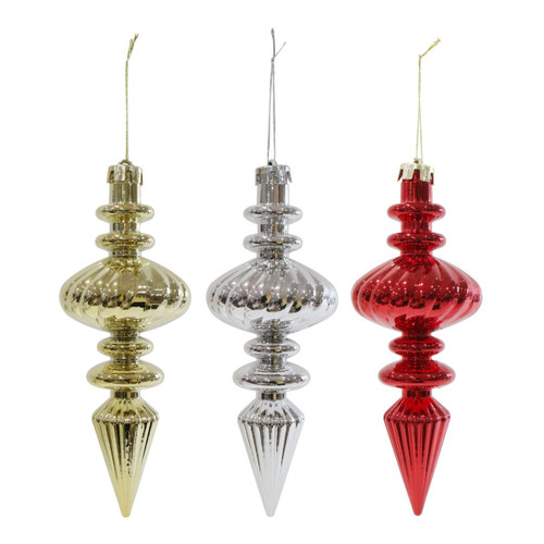 Shiny Christmas Finial Decoration – 30cm (3 Colours) Shiny Christmas Finial Decoration – 30cm (3 Colours)