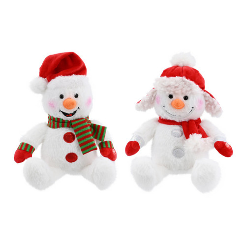 Christmas Elves Singing Snowman Vibrating Nose