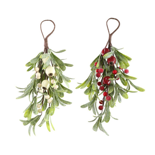 Christmas Elves Mistletoe Berry Hanger