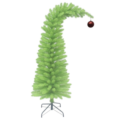 Green Bent-Top Christmas Tree with Bauble Green Bent-Top Christmas Tree with Bauble