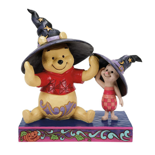Jim Shore Pooh and Piglet Witch Hats Display