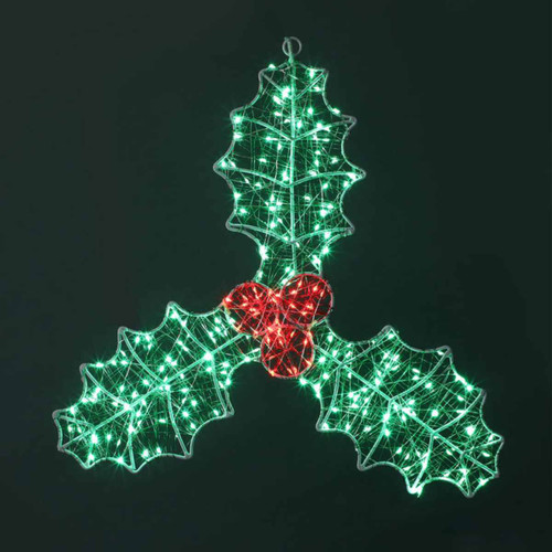 Green and Red LED Holly Christmas Light Green and Red LED Holly Christmas Light