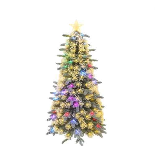4FT Frosted Multicolour Fibre Optic Christmas Tree