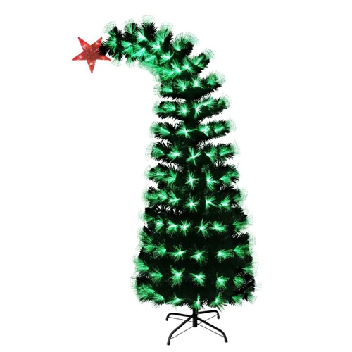 Lopsided Topsy Turvy Fibre Optic Christmas Tree