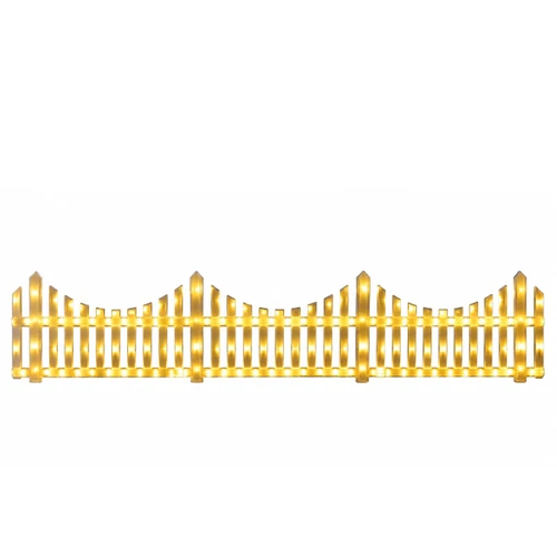 Warm White Lit Picket Fence