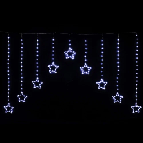 Dew Drop Star Curtain Light (Cool White)