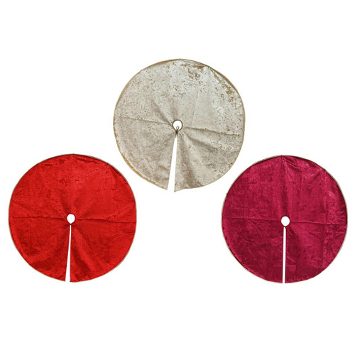 Gold Braided Velvet Tree Skirt (3 Styles)