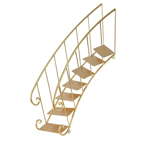 Matte Gold Metal Staircase Decoration