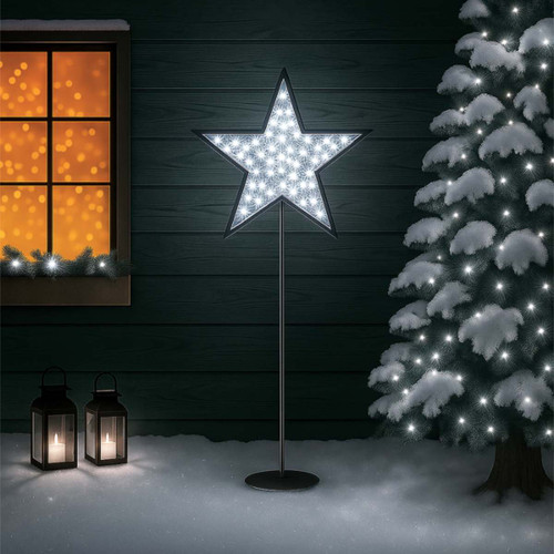 Height-Adjustable White LED Mesh Star Display