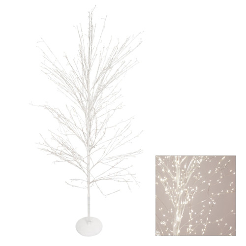 Stockholm White Pre-Lit 1,500 LED Twig Christmas Tree