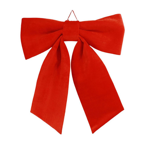 Premium Red Velvet Jumbo Hanging Bow Decoration