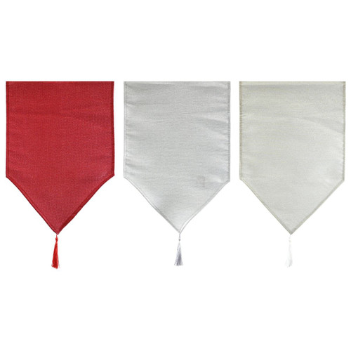 Metallic Woven Table Runner with Tassels (3 Colours)