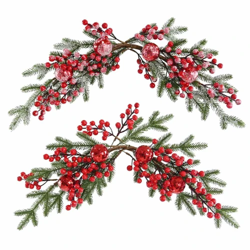 Artificial Red Berry & Bauble Pine Swag (2 Styles)