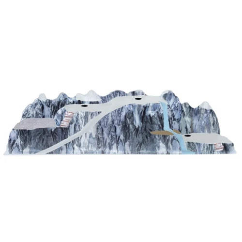 Full Colour Mountain & Waterfall Village Base Platform