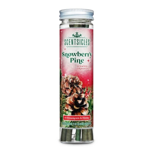 Scentsicles Snowberry Pine Scented Ornament Sticks (6-Pack)